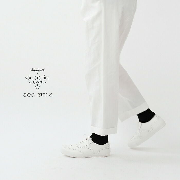 ses amis by chausser セザミバイショセ メダリオン レザー シューズ