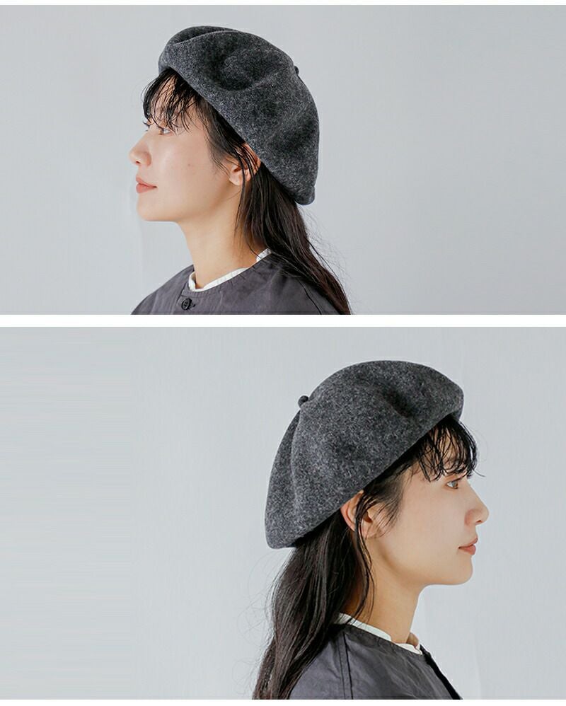 mature ha. マチュアーハ トップギャザービッグウールベレー“beret top