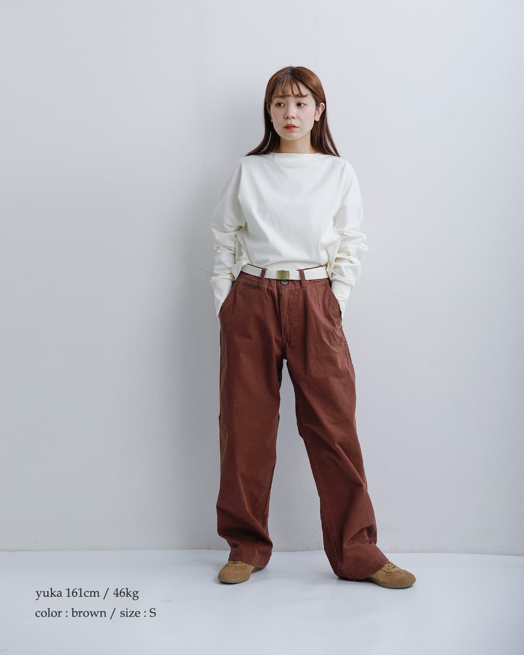 MASTER&Co. マスターアンドコー ベルト付き コットン チノパンツ mc076