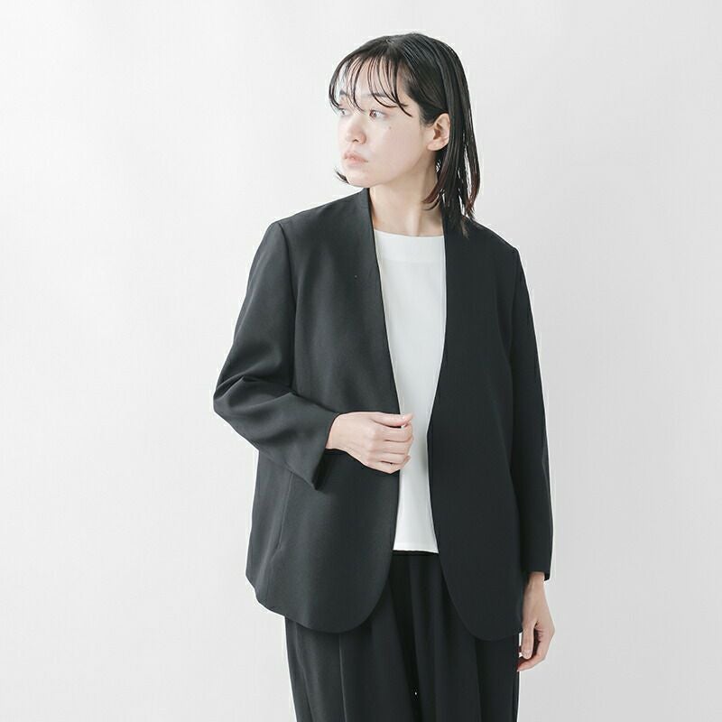 cygne ノーカラージャケット 黒お値引き可能 COUP DE CHANCE（クードシャンス） ジャケット ノーカラージャケット