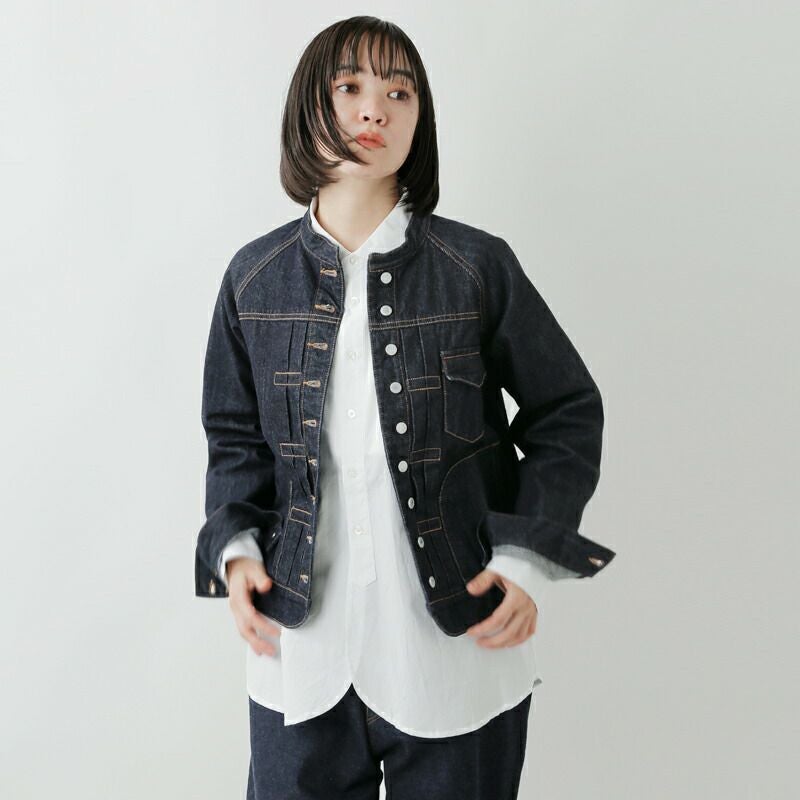 Si-Si-Si スースースー デニム バンドカラー ジャケット n-603-fn