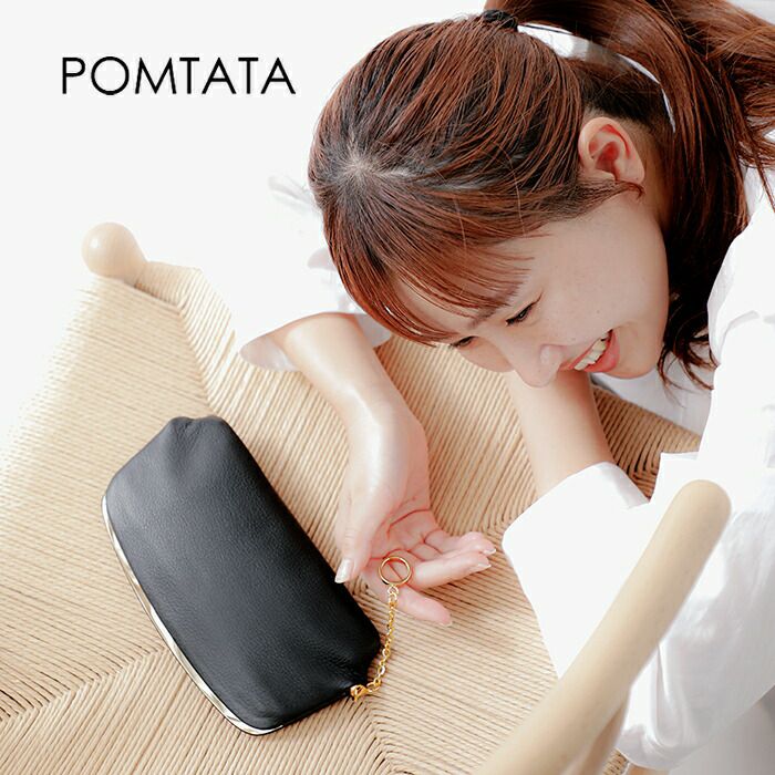POMTATA ポンタタ グローブレザー がま口 ロング ウォレット “RAC