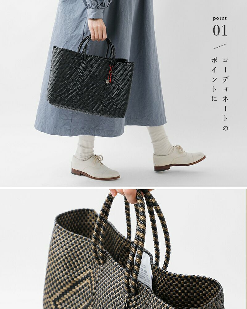 OJO DE MEX オホ デ メックス メルカドバッグ チャーム付き カゴ