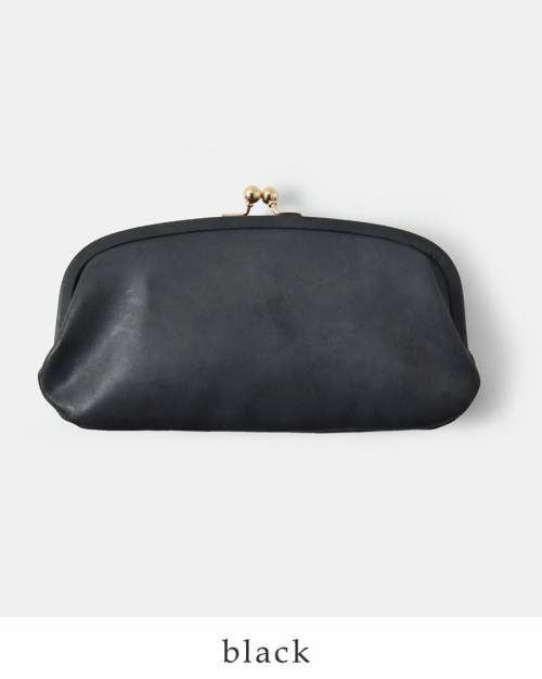 StitchandSew(スティッチアンドソー)ロウ引きレザーがま口ウォレット