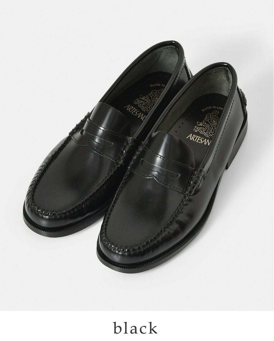 ARTESANOS アルテサノス aranciato別注 ガラスレザー コインローファー