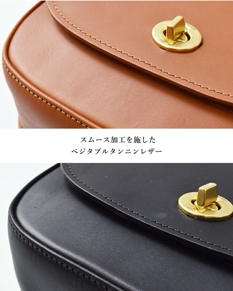 Mimi ミミ グレイン ベジタブル タンニンレザー ショルダーバッグ