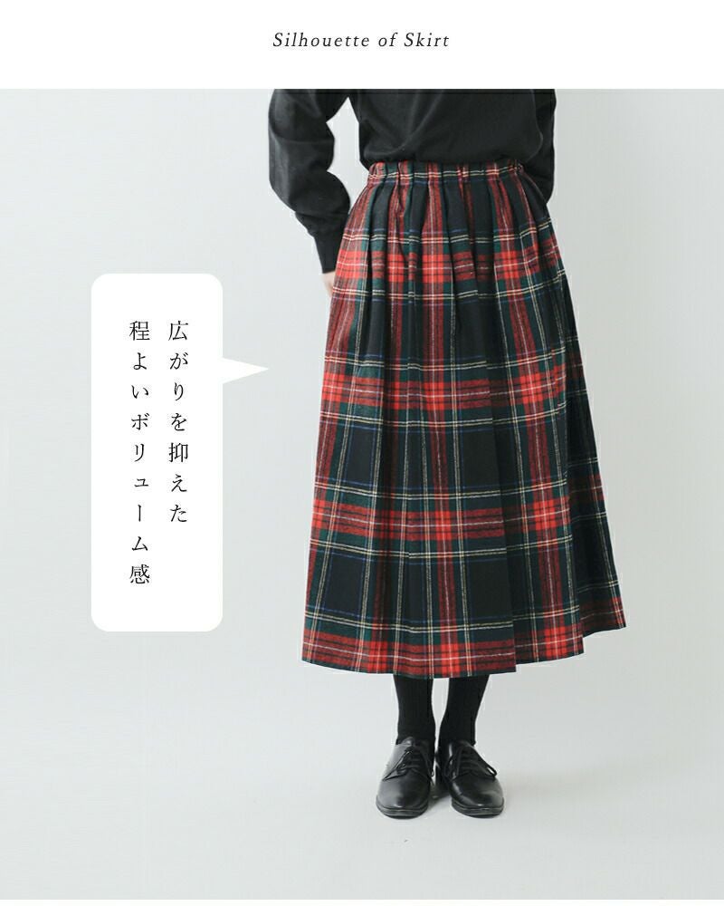 【O'NEIL OF DUBLIN】ウールチェックスカートaranciato別注 クーポン対象】O'NEIL OF DUBLIN オニールオブダブリン aranciato別注