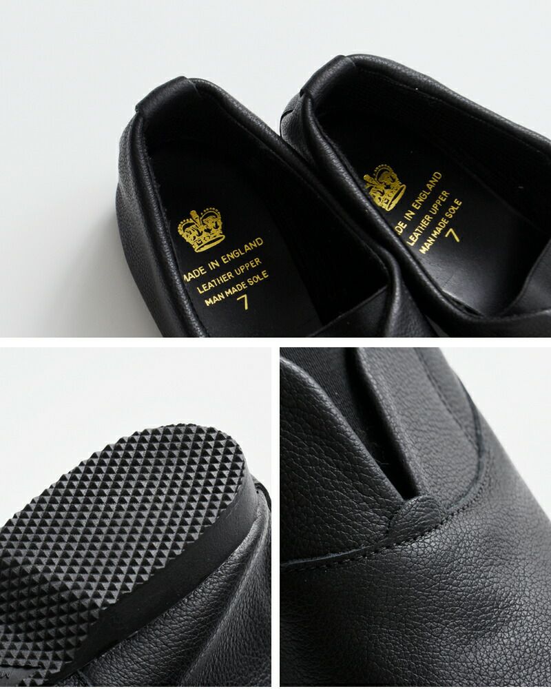 CROWN クラウン レザー フラット ジャズ シューズ elastictongue-ms