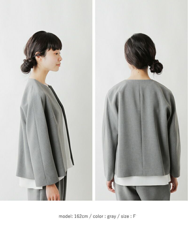 TRAVAIL MANUEL トラバイユマニュアル ジャケット 4002 TRAVAIL MANUEL トラバイユマニュアル ダブルクロス ノーカラー