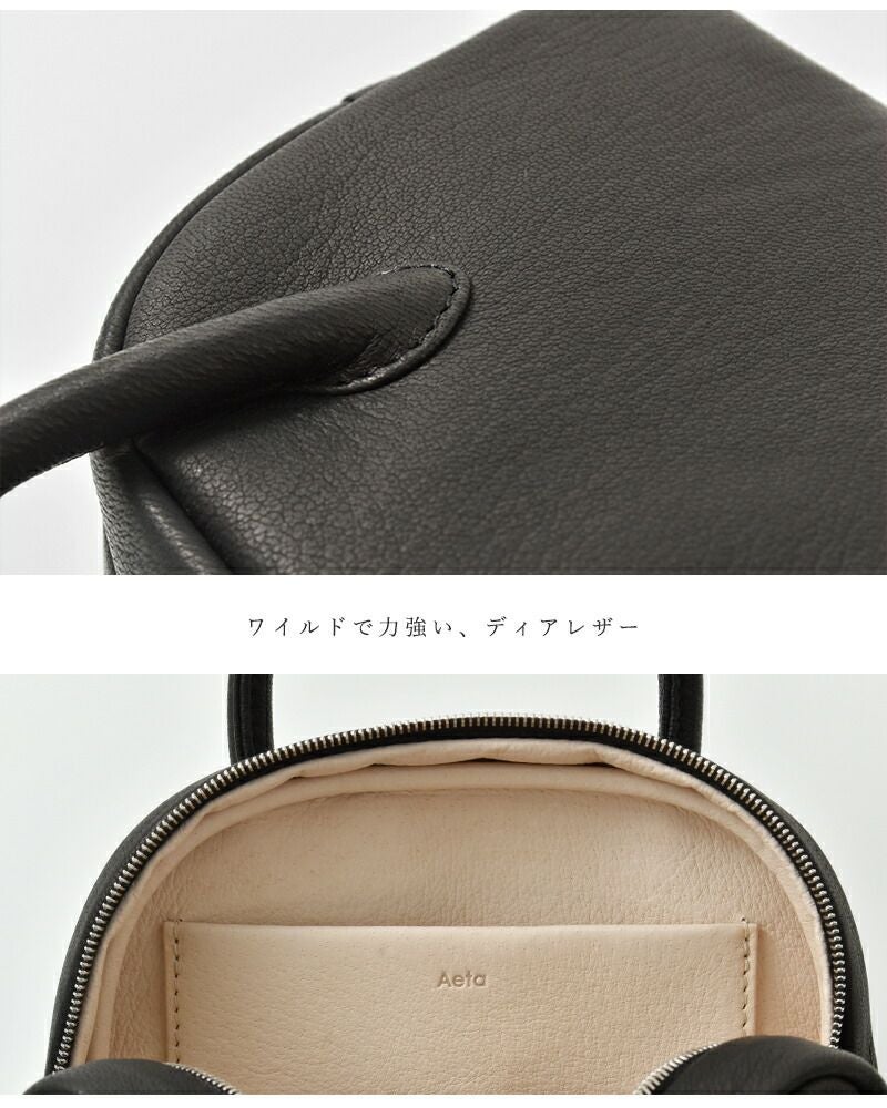 Aeta アエタ ディアレザー ボストンバッグ ミニ “DEER” da24-mt ユニ