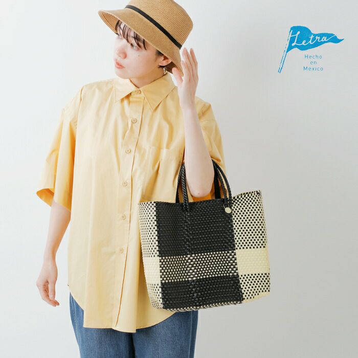 Letra レトラ メルカドバッグ S “CROSS LINE / MINI CHECK” mcheck
