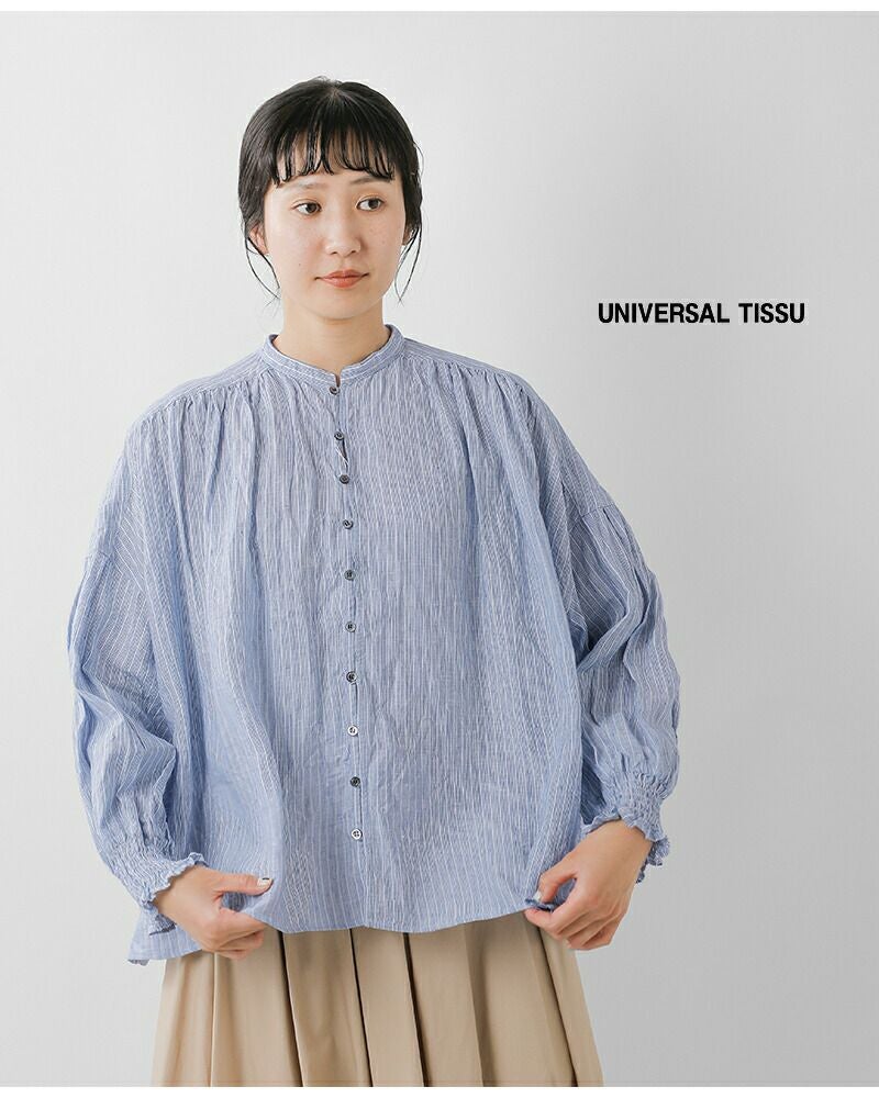 ユニバーサルティシュ  ブラウス UNIVERSAL TISSU (ユニバーサルティシュ) タイプライター シャーリング