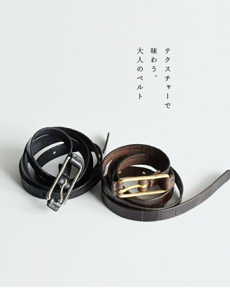 MASTER&Co. マスターアンドコー 型押し レザー ベルト mc1129