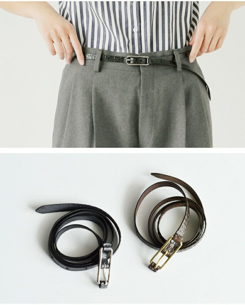 MASTER&Co. マスターアンドコー 型押し レザー ベルト mc1129