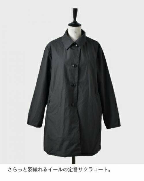 EEL サクラコート 黒 S 春秋 日本製 人気定番 E-13100 綿100% EEL (イール) SAKURA COAT Women's (サクラコート)