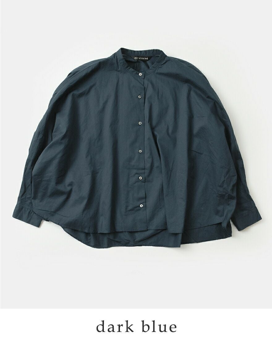 ミズイロインド mizuiro ind コットン バックギャザー ワイド シャツ 1