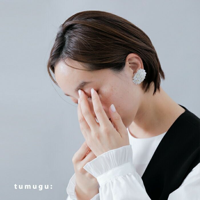 ゆうパケット選択可】tumugu ツムグ アトリエ染花別注イヤリング