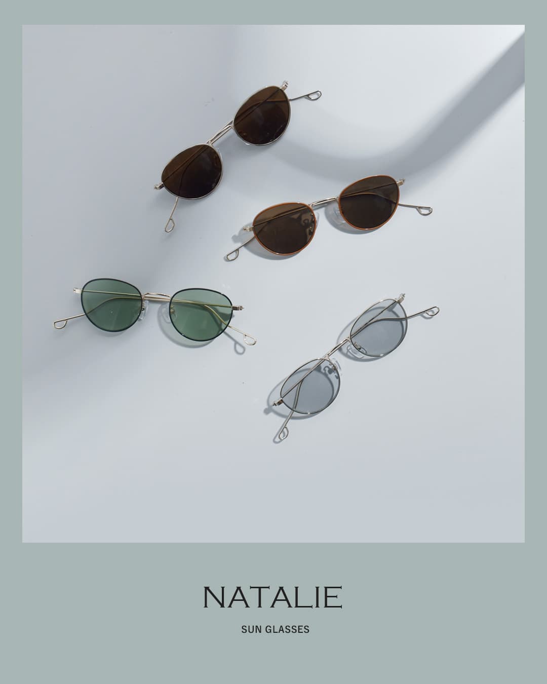 Ciqi シキ “Natalie” UVカット メタルフレームサングラス メガネ 眼鏡