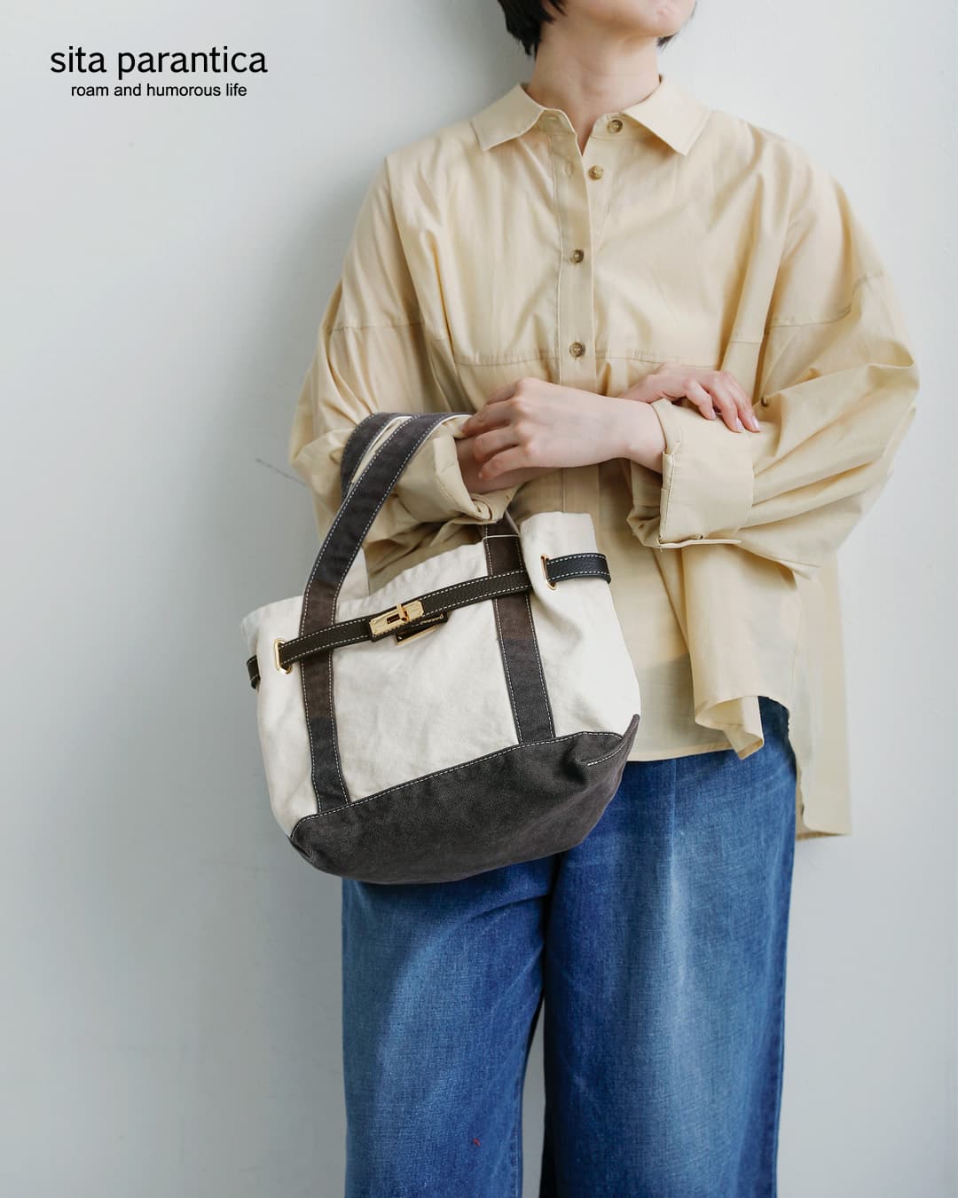 【完売品】シータパランティカ ヴィンテージ加工オリジナルキャンバストートバッグS sita parantica（シータパランティカ） ヴィンテージ加工オリジナル
