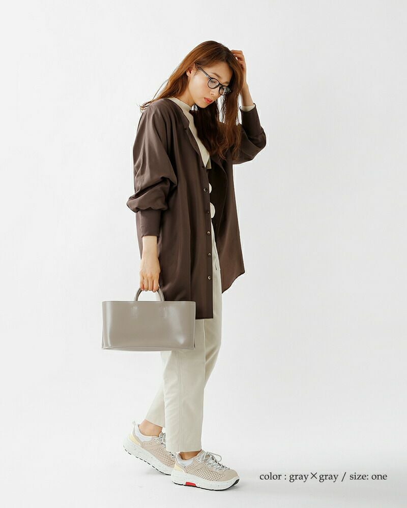 PIENI(ピエニ)PVC×ピッグレザーワイドトートバッグ“Kaari series