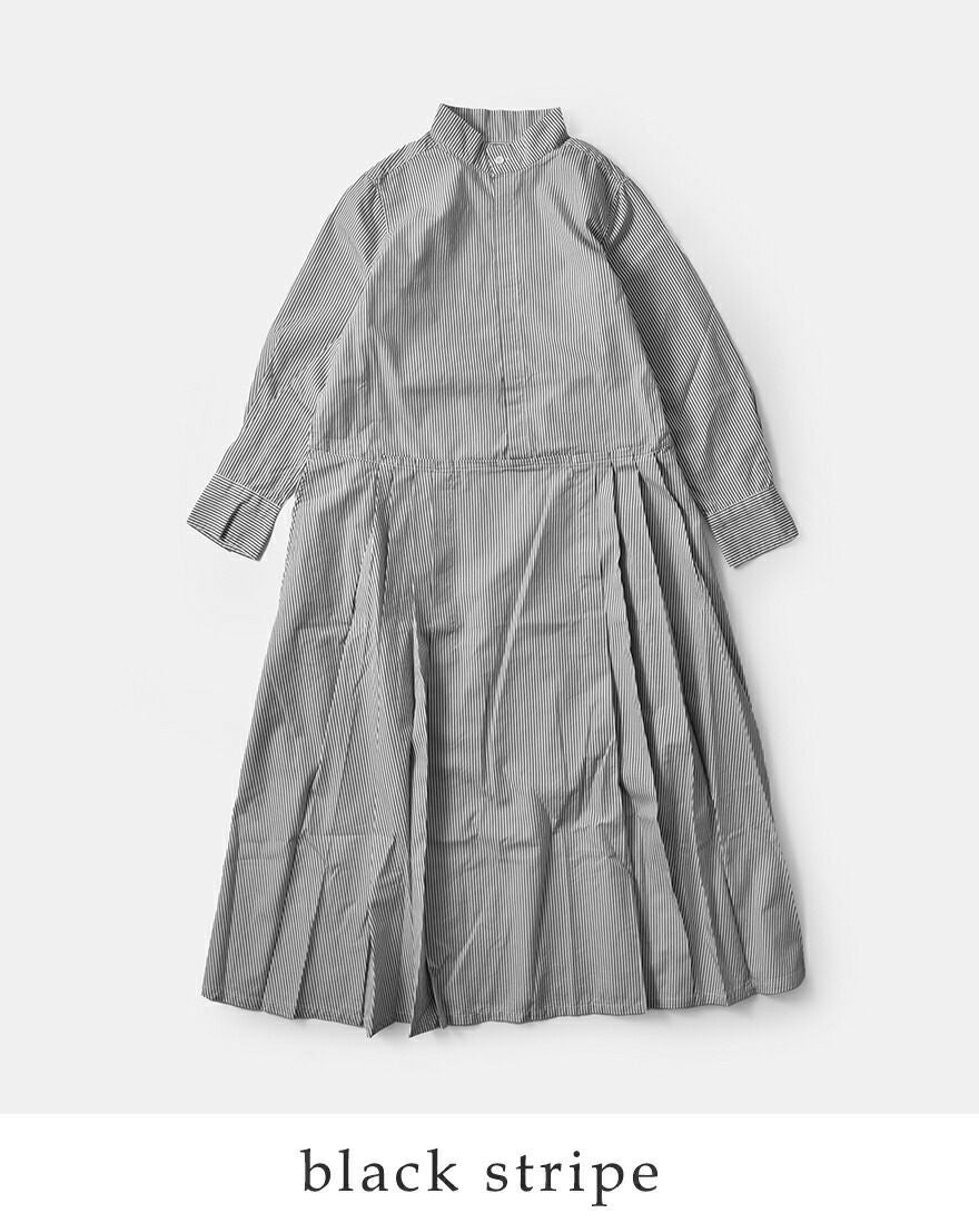 ユニヴァーサルティシュ／ホスピタルハーフスリーブワンピース／ストライプ／未使用品 universal tissu ユニヴァーサルティシュ コットン ブロード