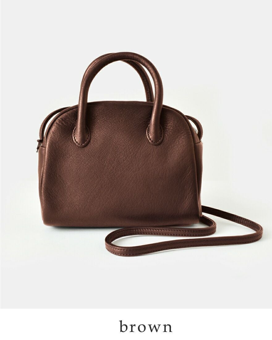 Aeta アエタ ディアレザー ボストン ミニ ショルダー バッグ “DEER