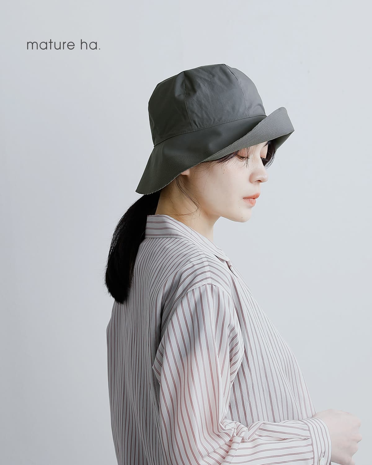 マチュアーハ　ベルハット　チャコールグレーdark charcoal mature ha. | マチュアーハ | BOXHAT 11cm brim | MBOX
