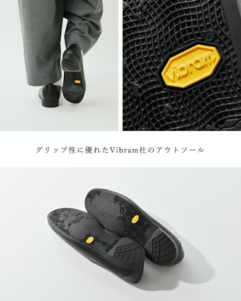 トラベルシューズバイショセレザー フラット スリッポンシューズ TRAVEL SHOES by chausser トラベルシューズバイショセ レザー