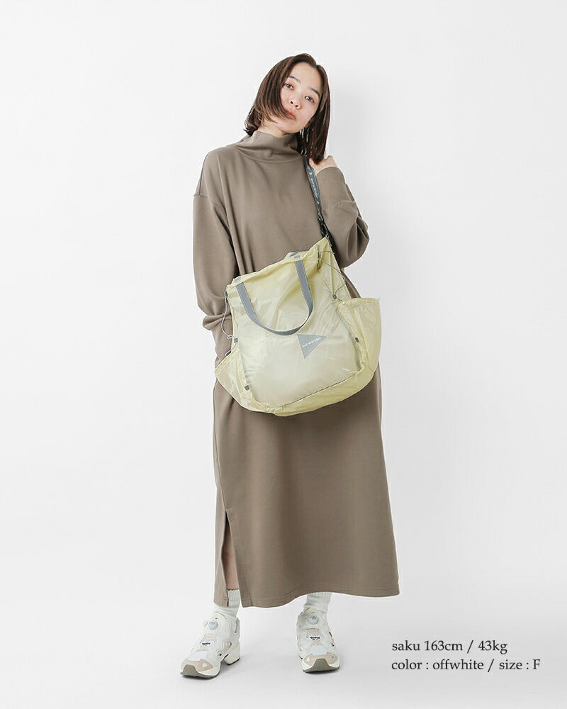 and wander アンドワンダー シル トートバッグ sil tote bag 574