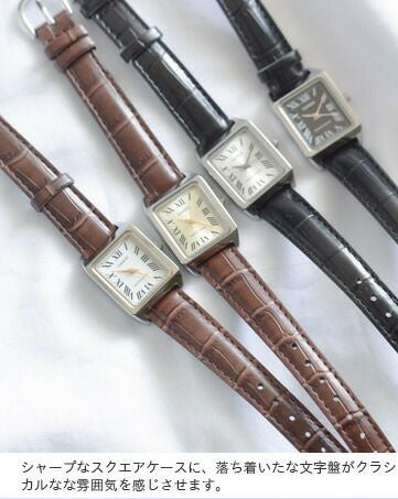 CASIO カシオ スクエアケースレザーベルト腕時計 ltp-v007l-1b-7b-9b