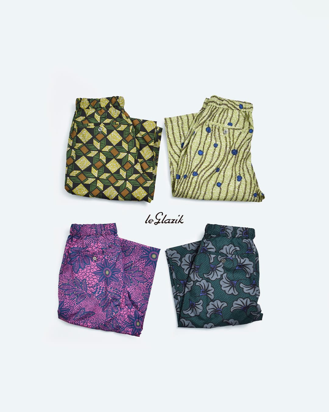 Le Glazik ルグラジック コットン バティックプリント ドロー