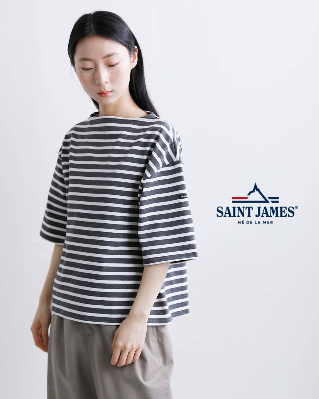 SAINT JAMES セントジェームス 厚手 コットン ボートネック ウェッソン