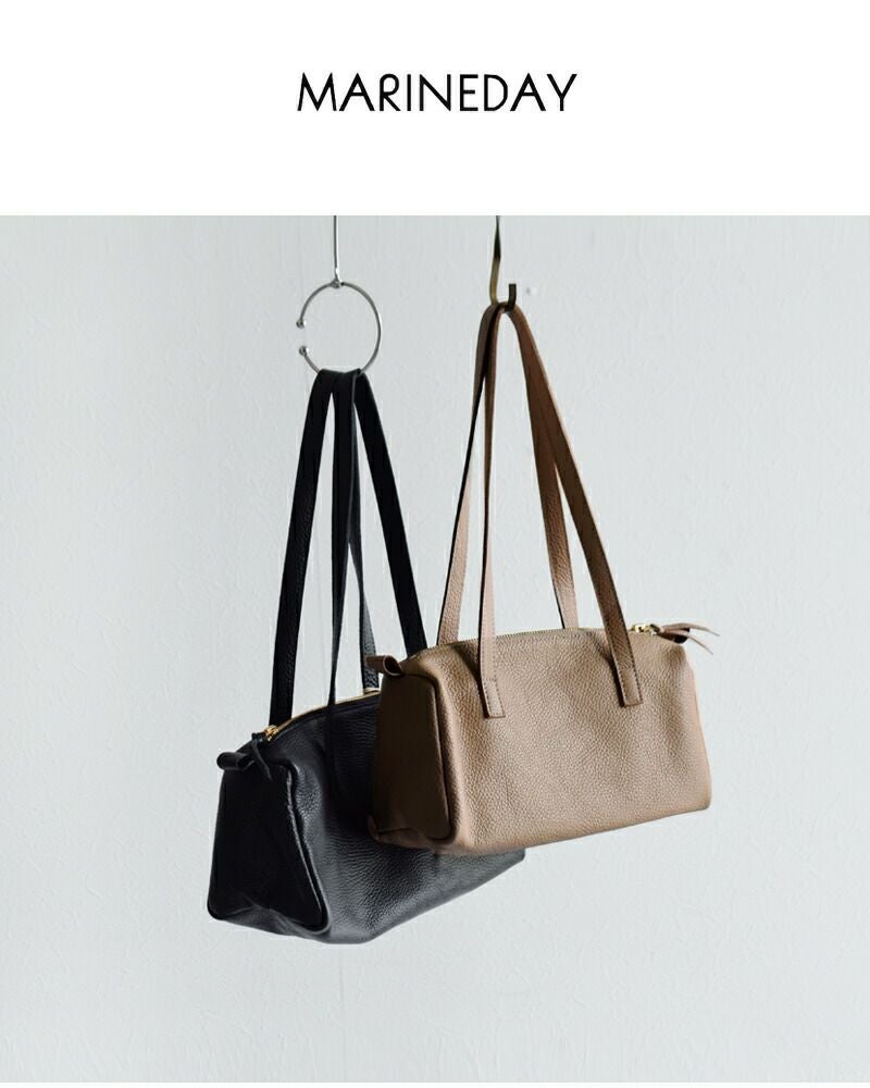 MARINE DAY マリンデイ シュリンク カウレザー ボストンバッグ “MARIA