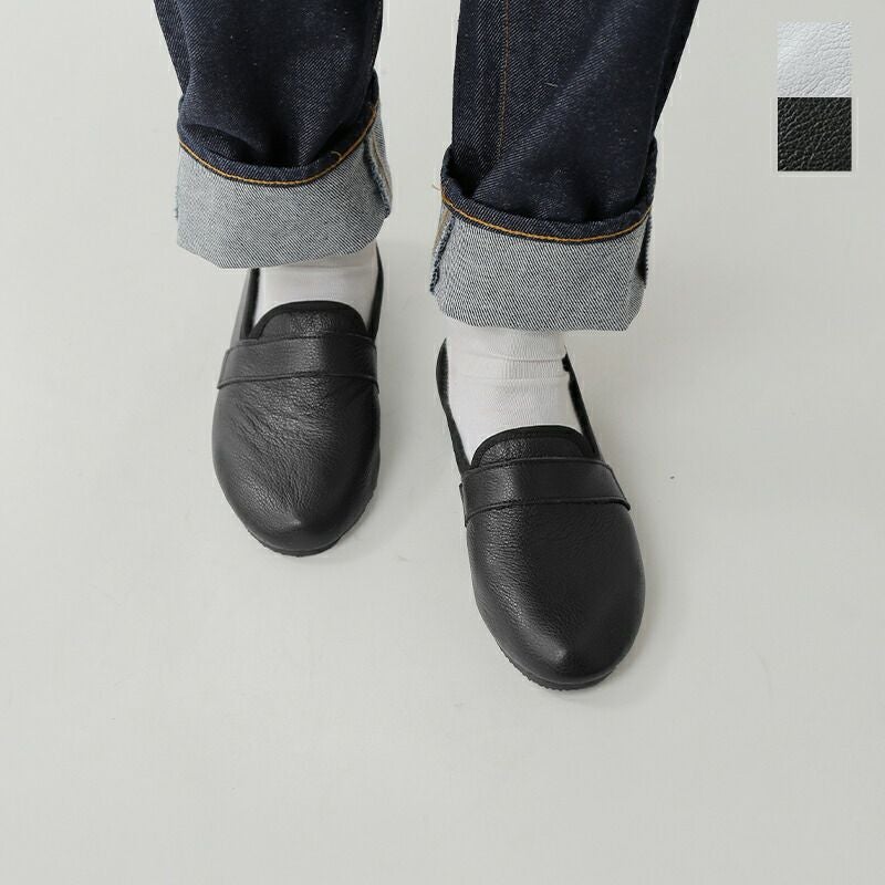 CROWN クラウン レザー ホールカット フラット シューズ wholecut