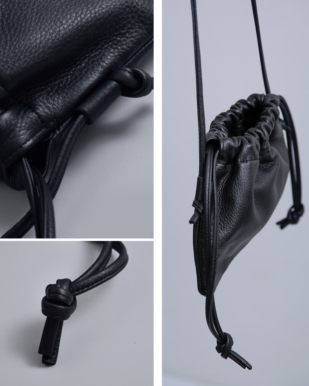 mormyrus モルミルス レザー 巾着 ショルダーバッグ m-154 レディース