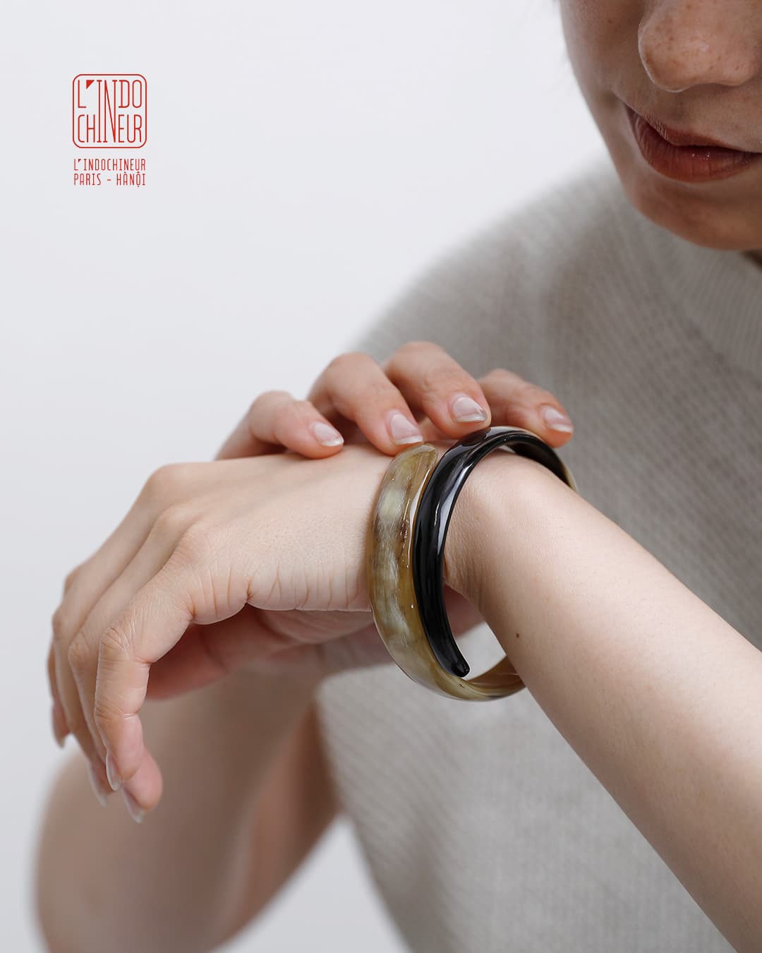 L'INDOCHINEUR ランドシヌール バッファローホーンブレスレット bjx196