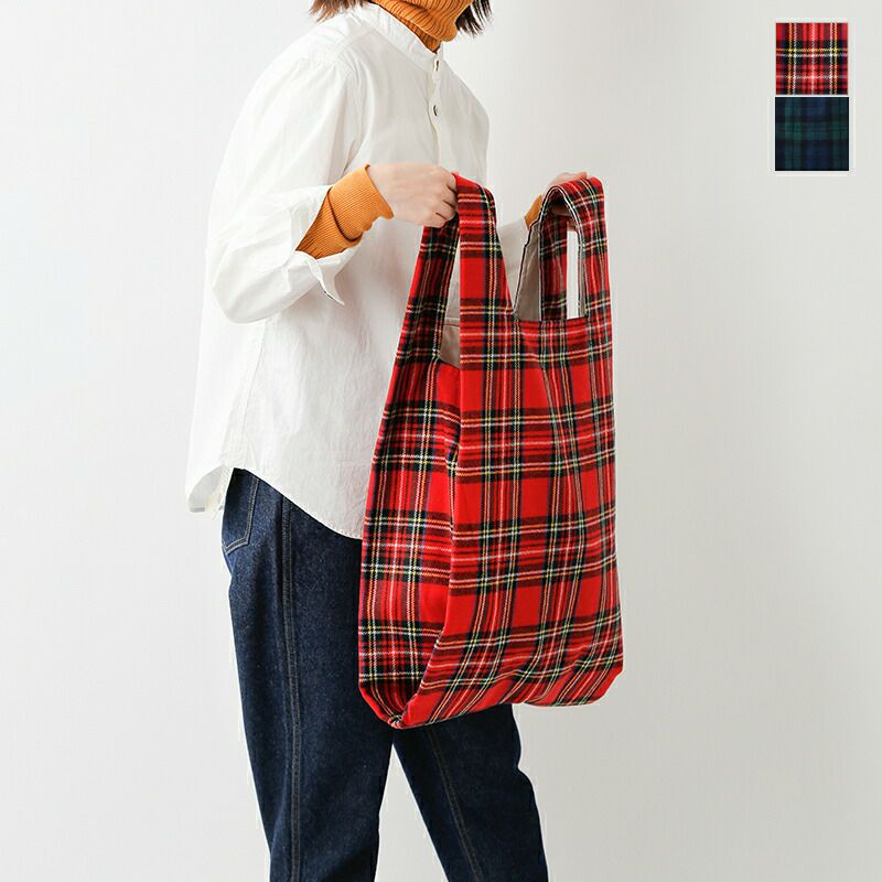 MASTER&Co. マスターアンドコー ウール タータンチェック エコバッグ