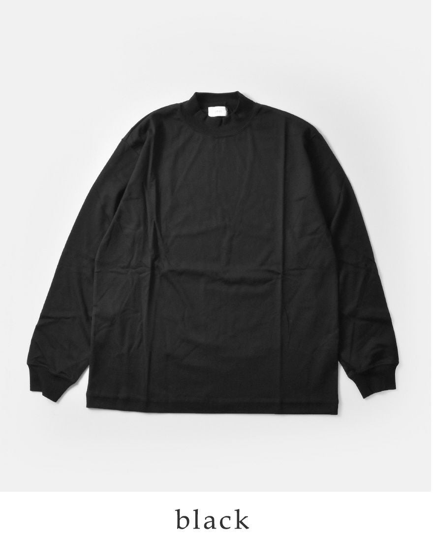 LIFiLL リフィル コットニー 天竺 モックネック ロングスリーブ T