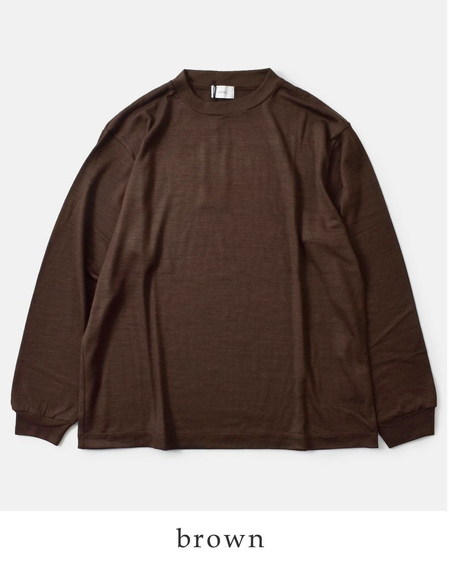 LIFiLL リフィル SUPER140'S ウール ロングスリーブ Tシャツ 長袖