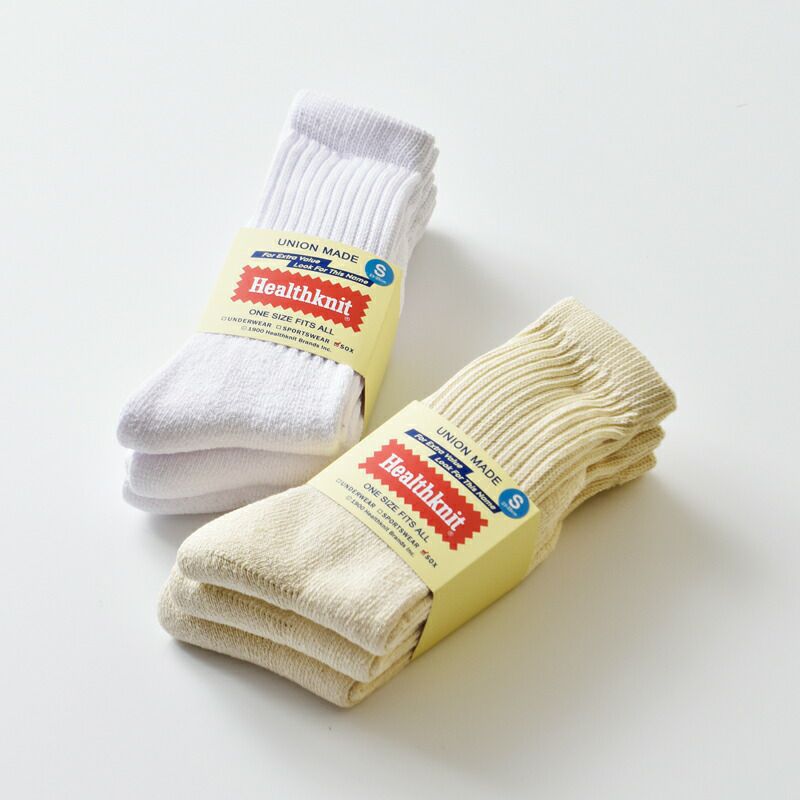 Healthknit ヘルスニット シンカー 無地 ソックス 靴下 3足組 191-3106