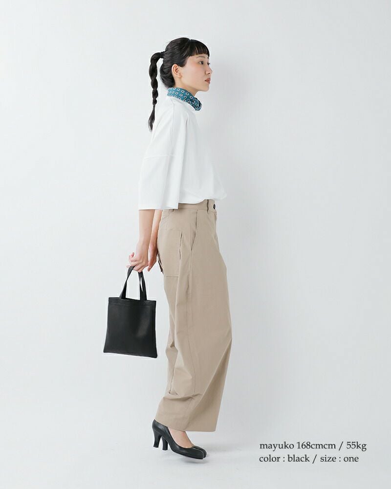 Aeta アエタ ダブルフェイス ディア レザー ミニ フラット トート
