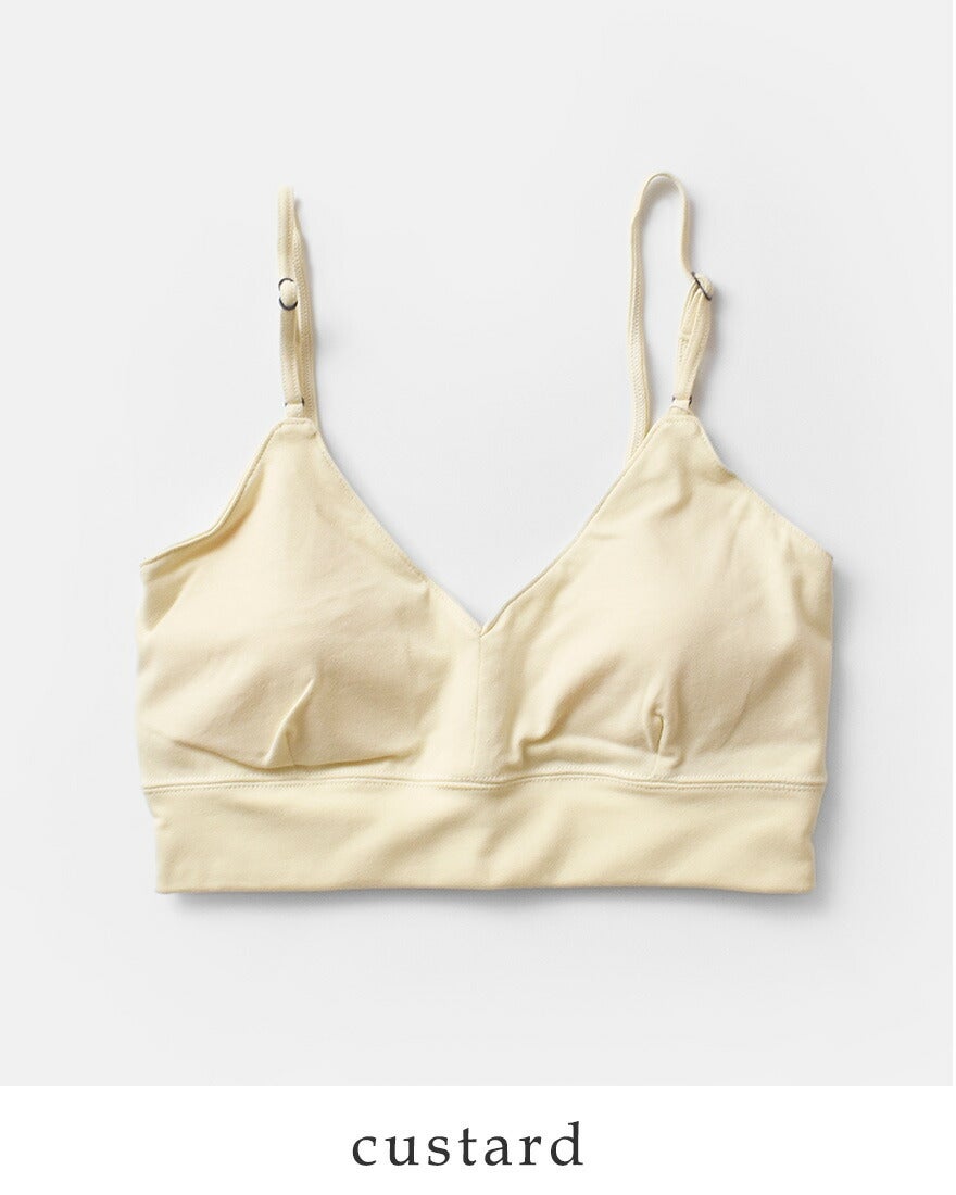 NEW]me. ミードット オーガニックコットン ストレッチ ホックレス ブラ