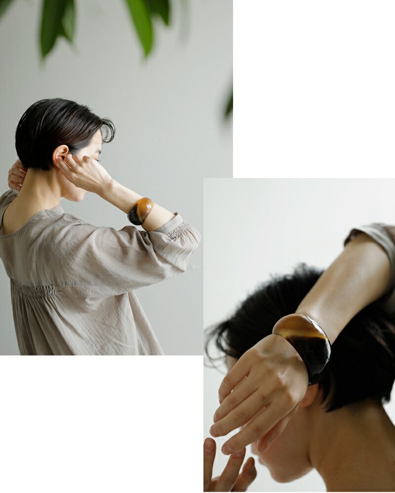 L'INDOCHINEUR ランドシヌール ハンドメイド ホーン バングル bjx014w