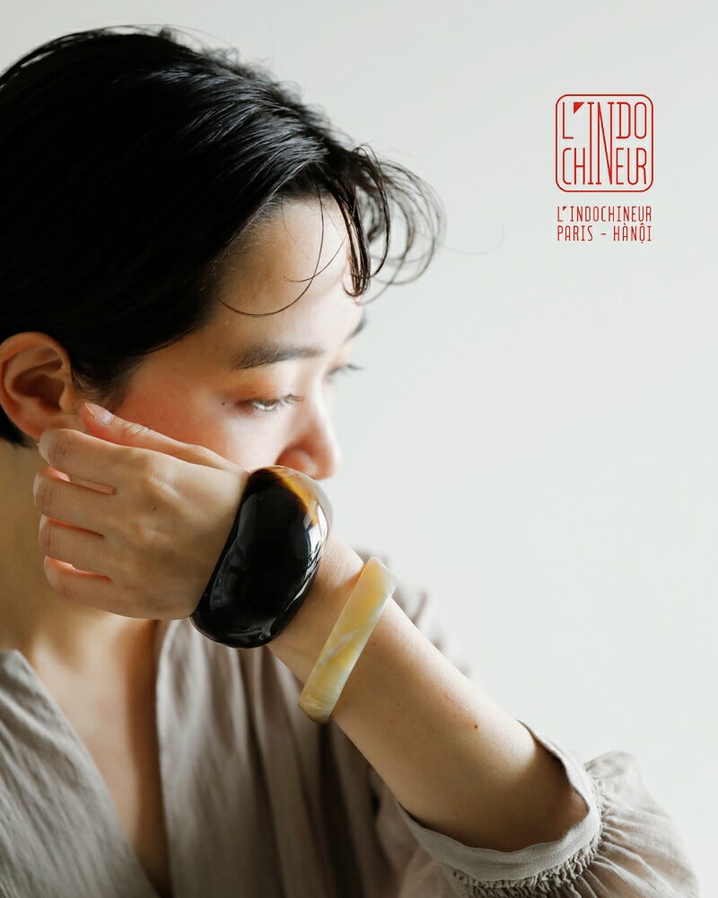 L'INDOCHINEUR ランドシヌール ハンドメイド ホーン バングル bjx014w