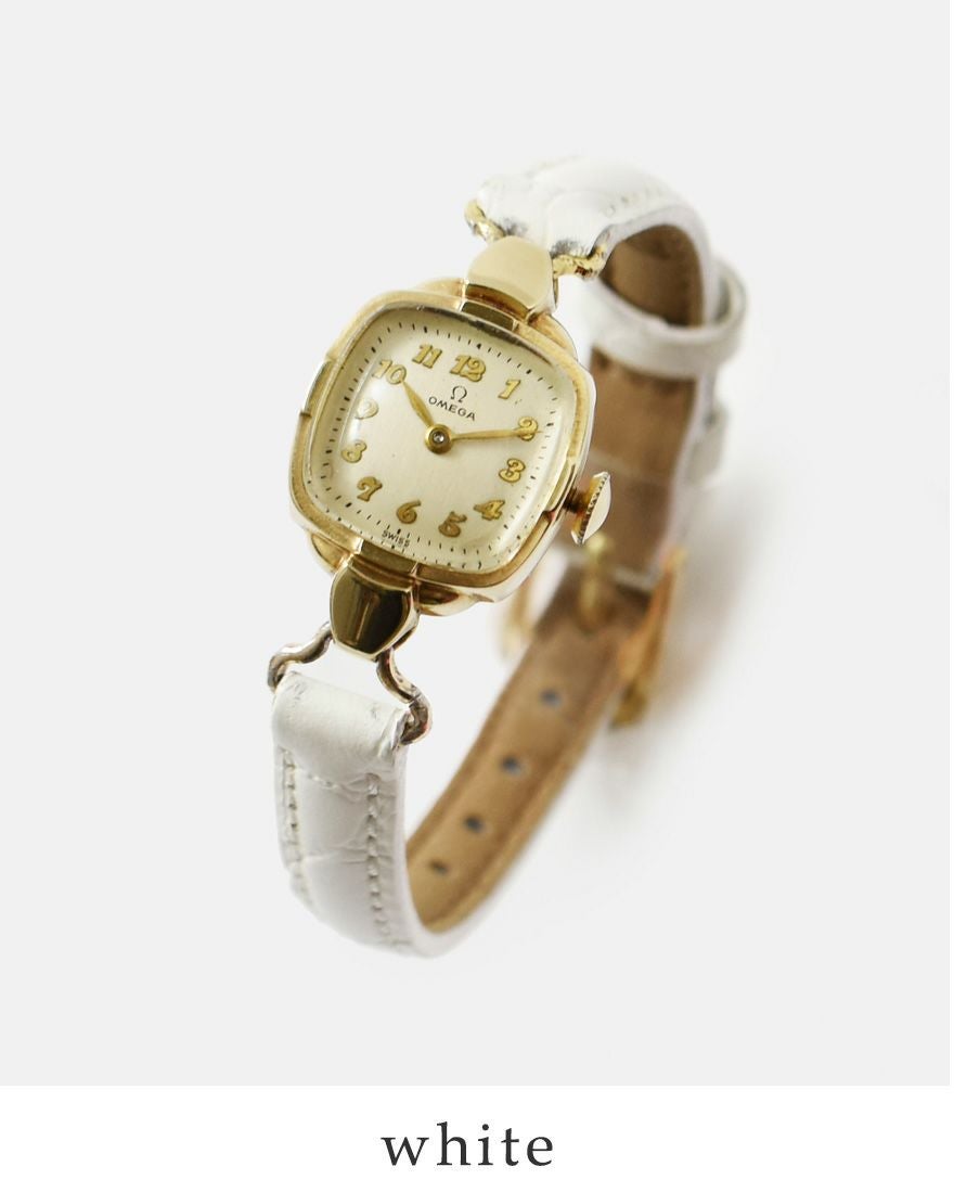 OMEGA オメガ 型押し カウレザー ヴィンテージ ウォッチ ks-530-669