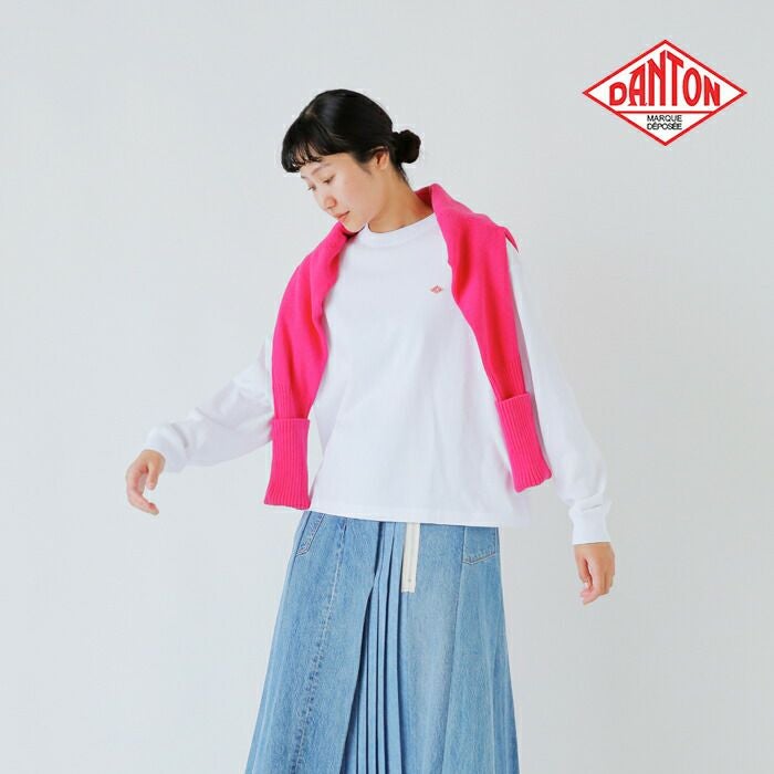 DANTON ダントン 長袖 オープンエンドジャージー クルーネック ロング