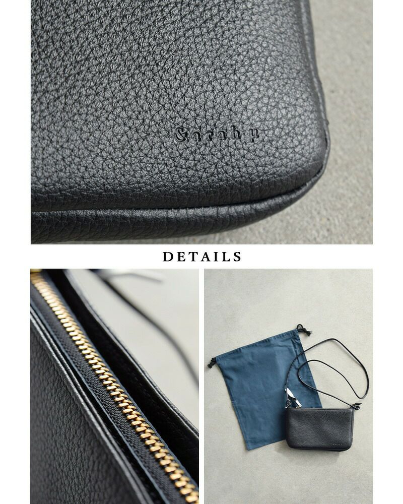 Sarah μ サラミュー 撥水加工 ステアレザー ミニショルダー バッグ bn