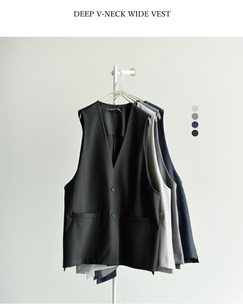 mizuiro ind ミズイロインド ディープ Vネック ワイド ベスト 3-230108