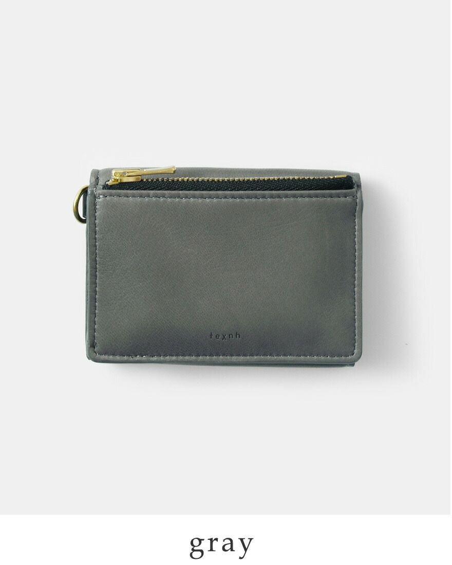 texnh テクネ フレンチ ラム レザー 三つ折り ミニ ウォレット “MINI