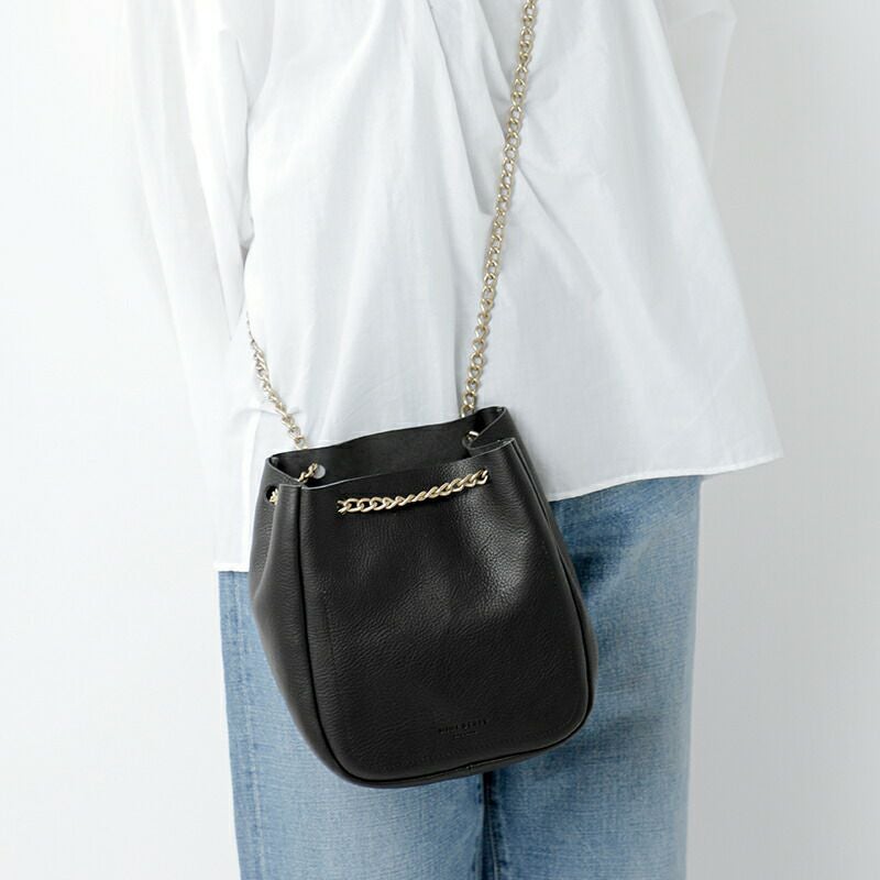 Mimi ミミ ソフト グレイニー ベジタブル タンニンレザー チェーン